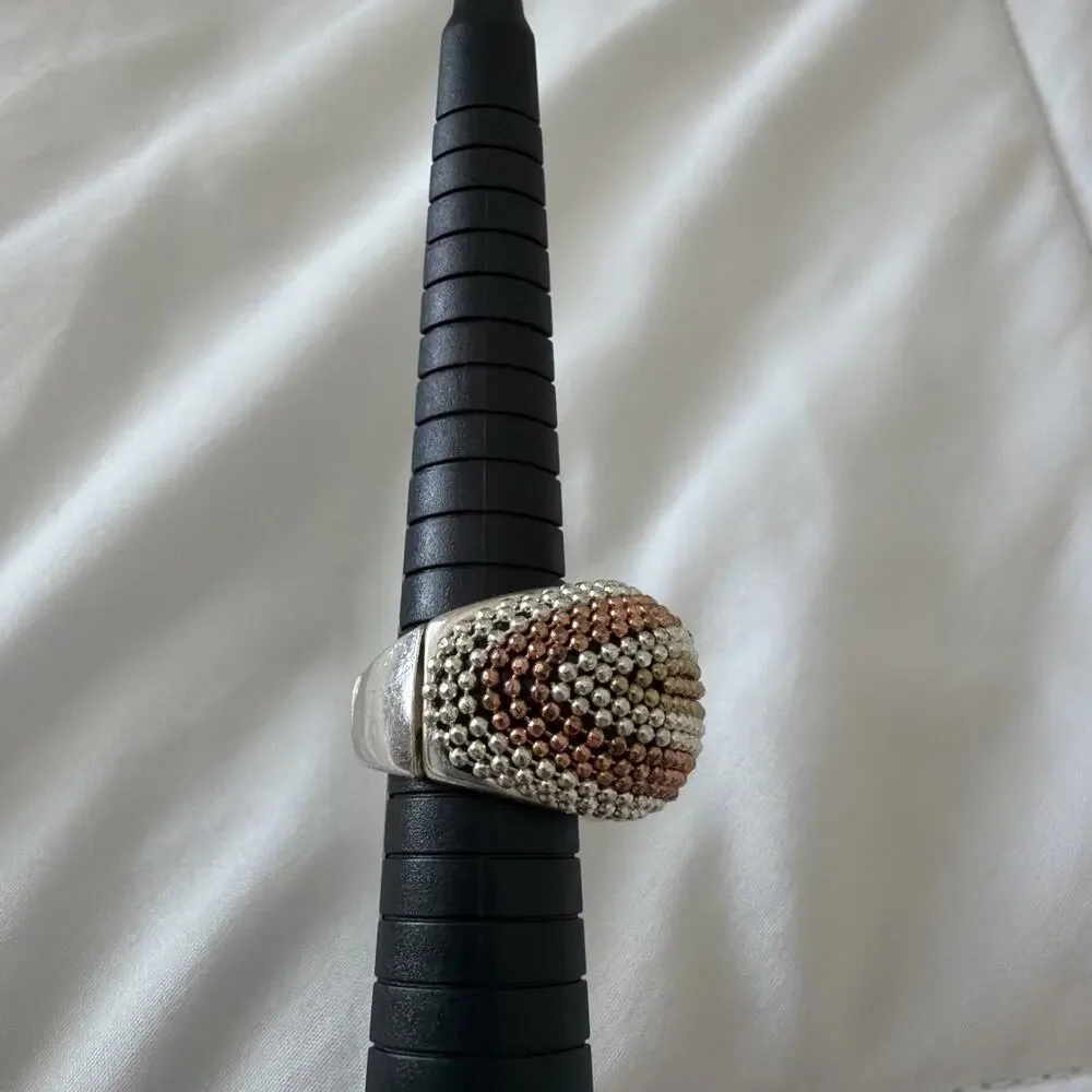 Vintage Art Deco Design Cluster Dome Fashion Ring Fits Size 7
